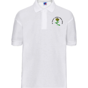 [NTH-0554] St. Therese's Primary Polo White [E]