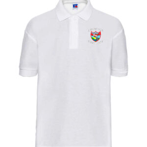 [NTH-1077] Cwmafan Primary Children White Polo [E]