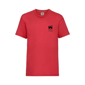 NTH-933B SS6 Ysgol Gynradd Gymraeg Castell Nedd Leavers Fire Red T-Shirt 2027 JR [E+P]