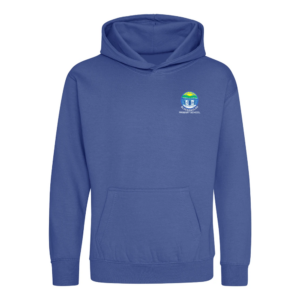 Blaenbaglan Primary School JH001 Royal Blue Leavers Hoodie 2027 SR [E+P]